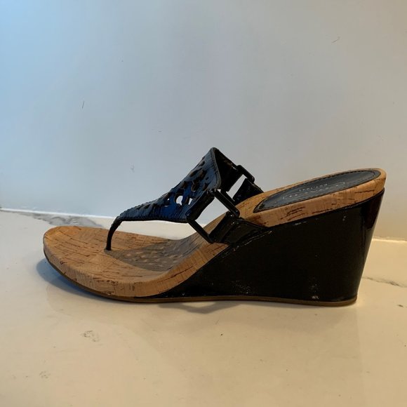 Coach patent leather cork wedges - Picture 6 of 8